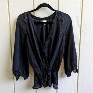 Joie silk wrap blouse small